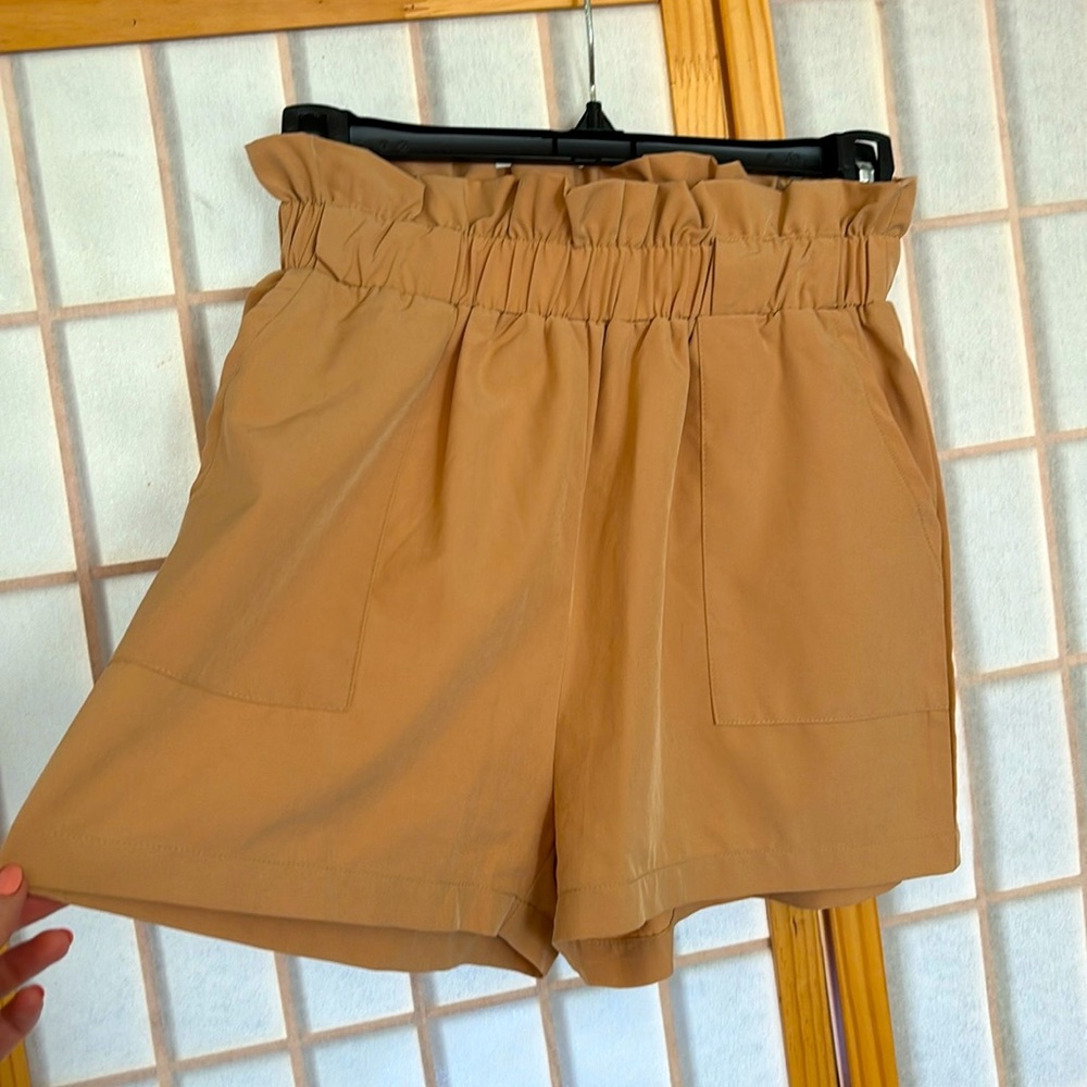 SHEIN HIGH WAISTED SILK SHORTS SIZE SMALL